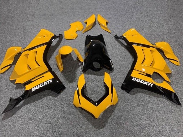 Carenados Moto Ducati Panigale V4 V4S 2020-2021 - Amarillo Negro Brillante