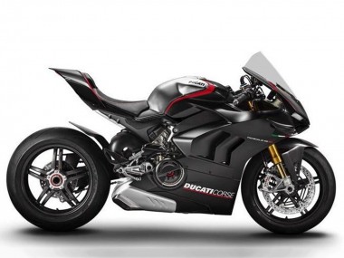 Carenados Moto Ducati Panigale V4 V4S 2020-2021 - Plata Rojo Negro Brillante Corse