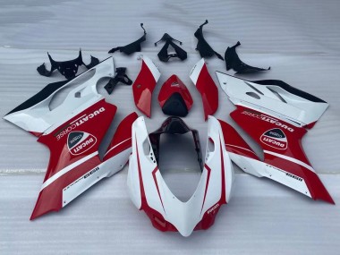Carenados Moto Ducati Panigale 1199 2011-2014 - Blanco Rojo Negro Brillante