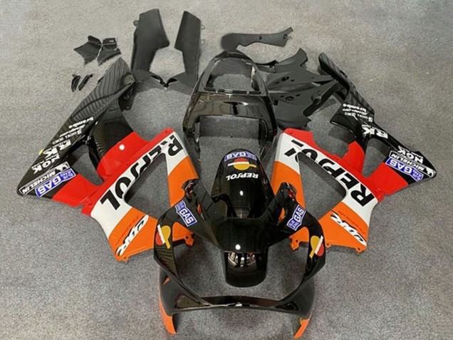 Carenados Moto Honda CBR900RR 929 2000-2001 - Naranja Blanco Rojo Negro Brillante Repsol
