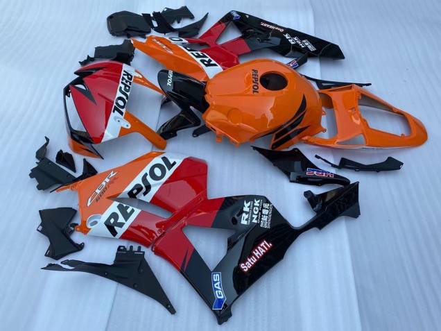 Carenado Moto Honda CBR600RR 2013-2026 - Naranja Blanco Rojo Negro Brillante Repsol