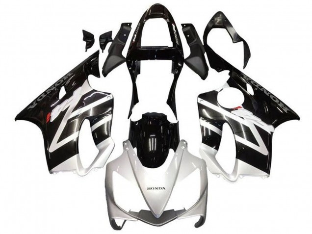 Carenados Moto Honda CBR600 F4i 2001-2003 - Plata Negro Brillante