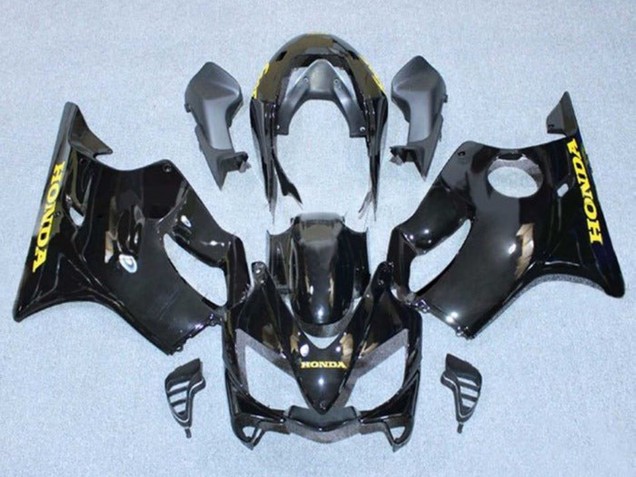Carenados Moto Honda CBR600 F4i 2004-2007 - Negro Brillante Oro Calcomanías