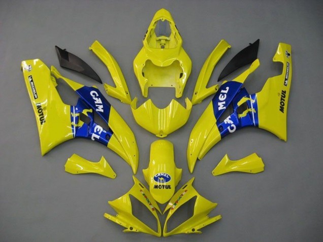 Carenados Moto Yamaha YZF R6 2006-2007 - Amarillo Azul Motul Michelin Camello
