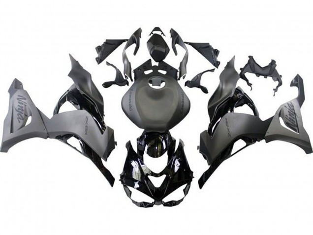 Carenados Moto Kawasaki ZX6R 2023-2025 - Negro Mate Gris Mate Negro Brillante