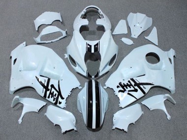 Carenados Moto Suzuki GSXR 1300 Hayabusa 1996-2007 - Blanco Negro Raya