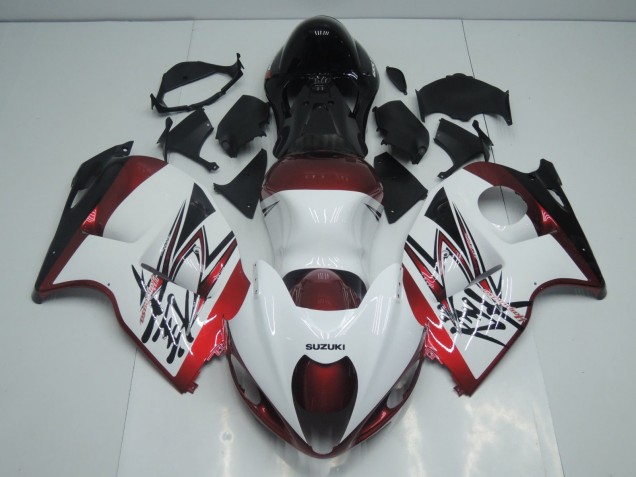 Carenados Moto Suzuki GSXR 1300 Hayabusa 1996-2007 - Blanco Rojo Caramelo Negro