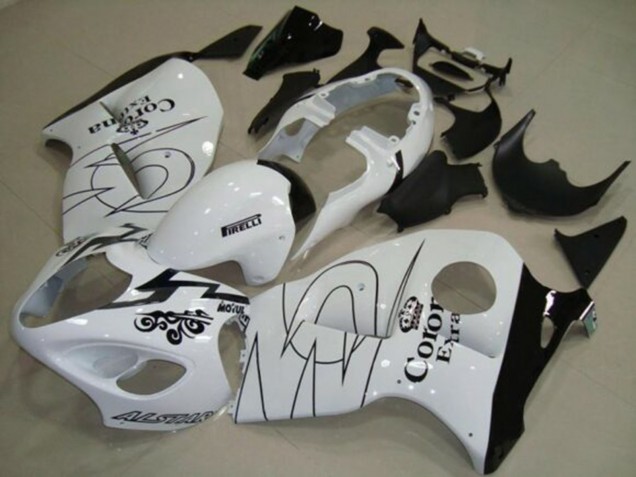 Carenados Moto Suzuki GSXR 1300 Hayabusa 1996-2007 - Blanco Negro Corona Tribal