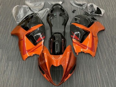 Carenados Moto Suzuki GSXR 1300 Hayabusa 1996-2007 - Naranja Negro Rojo