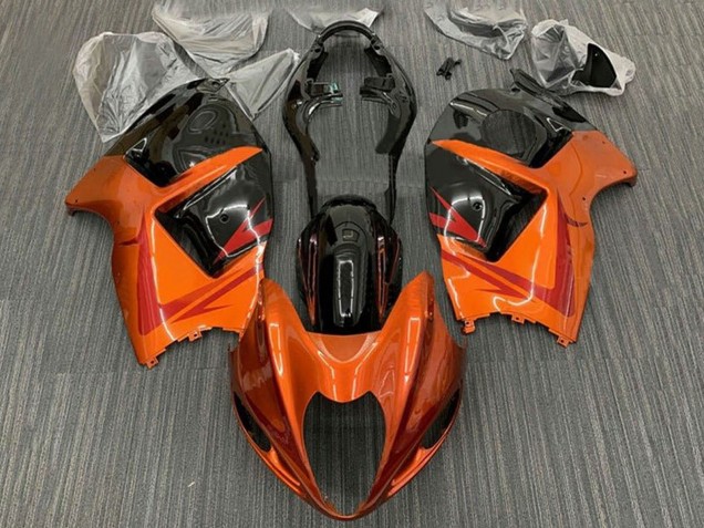 Carenados Moto Suzuki GSXR 1300 Hayabusa 1996-2007 - Naranja Negro Rojo