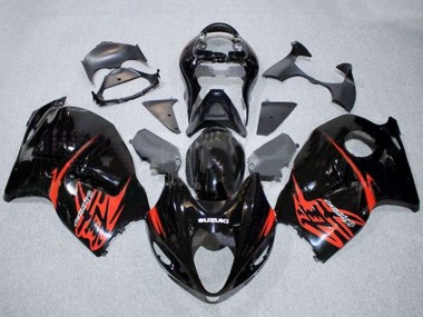 Carenados Moto Suzuki GSXR 1300 Hayabusa 1996-2007 - Negro Brillante Rojo