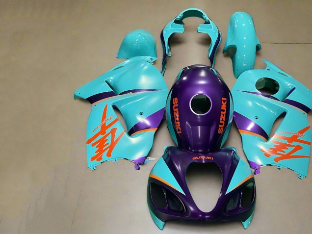 Carenados Moto Suzuki GSXR 1300 Hayabusa 1996-2007 - Púrpura Mate Naranja Azul