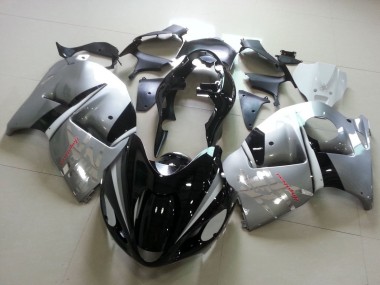 Carenados Moto Suzuki GSXR 1300 Hayabusa 1996-2007 - Negro Brillante Plata Chrome
