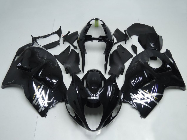 Carenados Moto Suzuki GSXR 1300 Hayabusa 1996-2007 - Negro Brillante Blanco Calcomanía