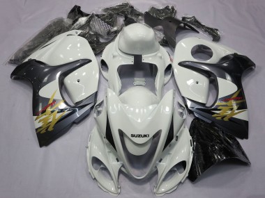Carenados Moto Suzuki GSXR 1300 Hayabusa 2008-2020 - Blanco Gris Oro Negro