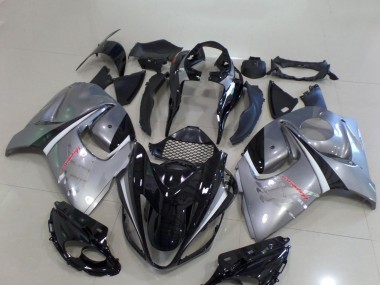 Carenados Moto Suzuki GSXR 1300 Hayabusa 2008-2020 - Negro Brillante Plata Chrome