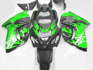 Carenados Moto Suzuki GSXR 1300 Hayabusa 2008-2020 - Negro Verde Llama