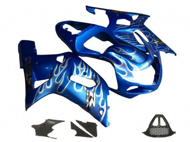 Carenados Moto Suzuki GSXR1000 2000-2002 - Azul Blanco Llama