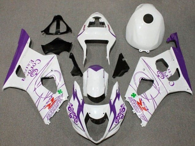 Carenados Moto Suzuki GSXR 1000 2003-2004 - Blanco Púrpura Corona Alstare