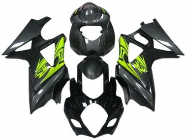 Carenados Moto Suzuki GSXR 1000 2005-2006 - Negro Gris Neon Amarillo