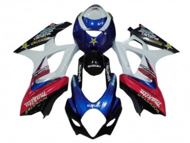 Carenados Moto Suzuki GSXR 1000 2005-2006 - Blanco Rojo Azul Makita