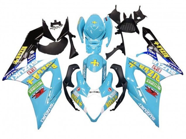 Carenados Moto Suzuki GSXR 1000 2005-2006 - Azul Claro Verde Negro Amarillo Rizla