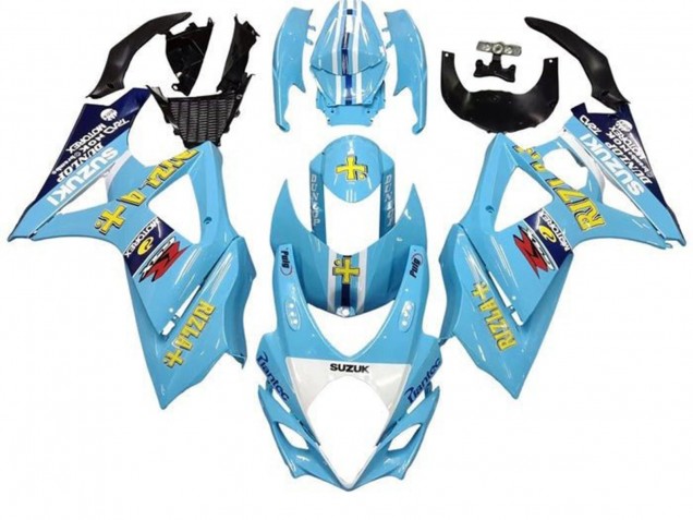 Carenados Moto Suzuki GSXR 1000 2005-2006 - Azul Claro Amarillo Negro Rizla