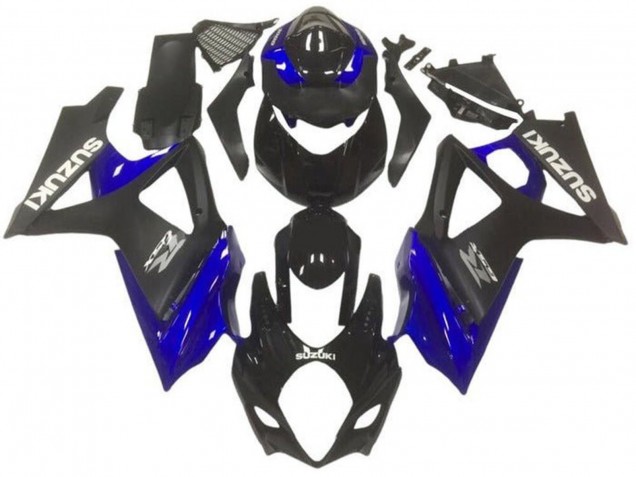 Carenados Moto Suzuki GSXR 1000 2007-2008 - Negro Brillante Negro Mate Azul Gris