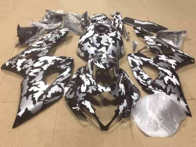 Carenados Moto Suzuki GSXR 1000 2007-2008 - Negro Blanco Gris Camouflage