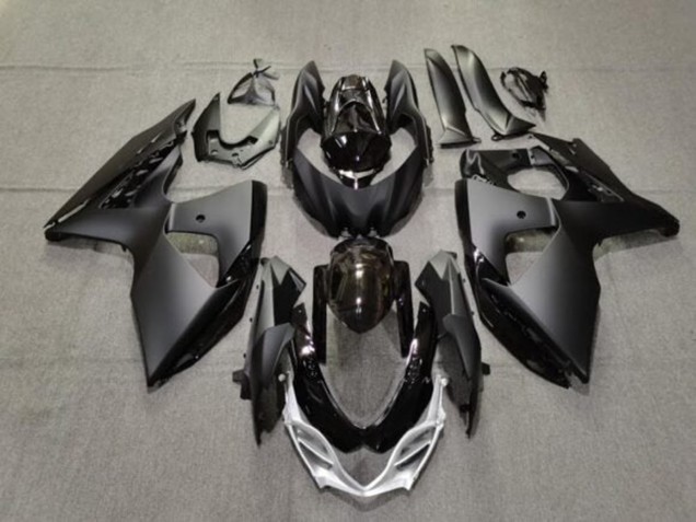 Carenados Moto Suzuki GSXR 1000 2009-2016 - Negro Mate Negro Brillante Plata