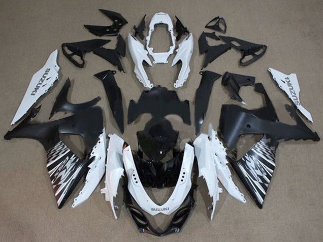 Carenados Moto Suzuki GSXR 1000 2009-2016 - Blanco Negro Plata Checker