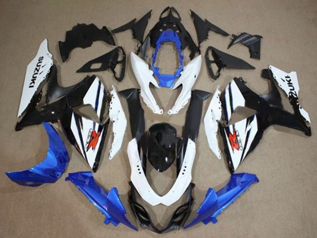 Kit Carenados Moto Suzuki GSXR 1000 2009-2016 - Blanco Azul Negro