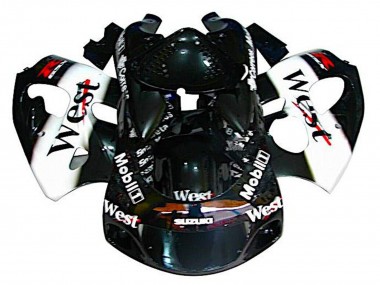 Carenados Moto Suzuki GSXR 600 / GSXR 750 1996-2000 - Negro Blanco West