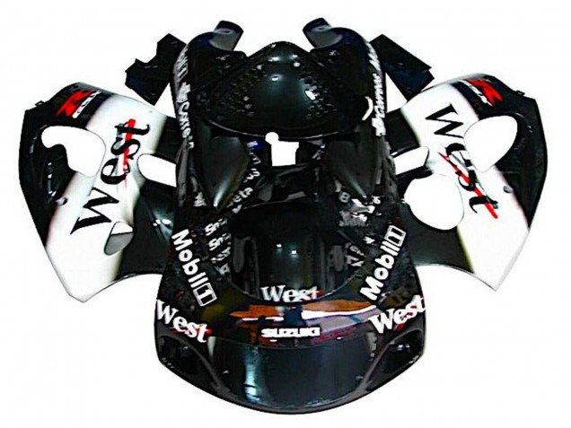 Carenados Moto Suzuki GSXR 600 / GSXR 750 1996-2000 - Negro Blanco West