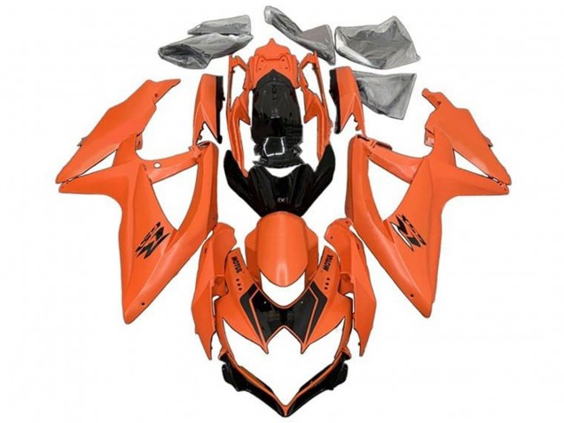 Carenados Moto Suzuki GSXR 600 / GSXR 750 2008-2010 - Naranja Negro Brillante