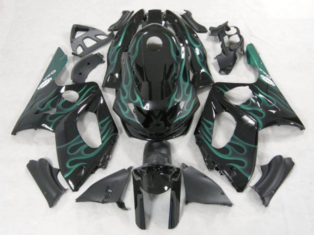 Carenados Moto Yamaha YZF600R Thundercat 1996-2007 - Negro Verde Llama