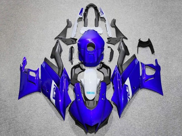 Carenados Moto Yamaha YZF R3/R25 2019-2021 - Azul Blanco Negro Mate