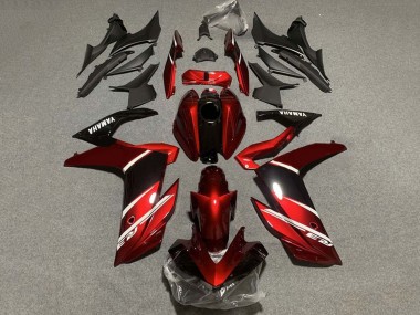 Carenados Moto Yamaha YZF R3/R25 2022-2024 - Rojo Blanco Negro Brillante