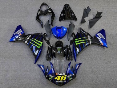 Carenados Moto Yamaha YZF 1000 R1 2009-2011 - Azul Negro Brillante Verde Monstruo Energy