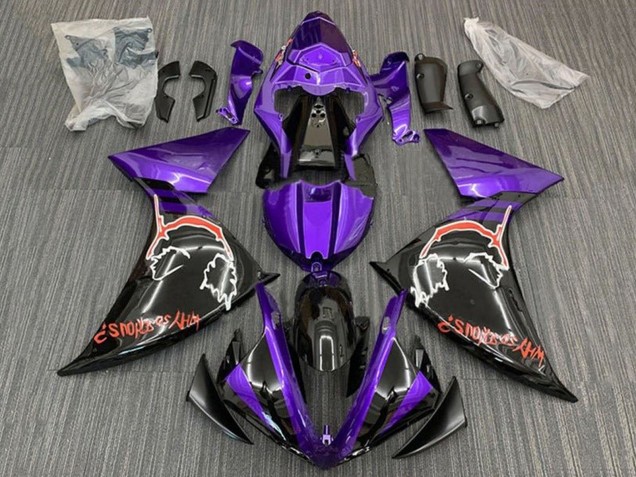 Carenados Moto Yamaha YZF 1000 R1 2012-2014 - Púrpura Negro Brillante Rojo Joker
