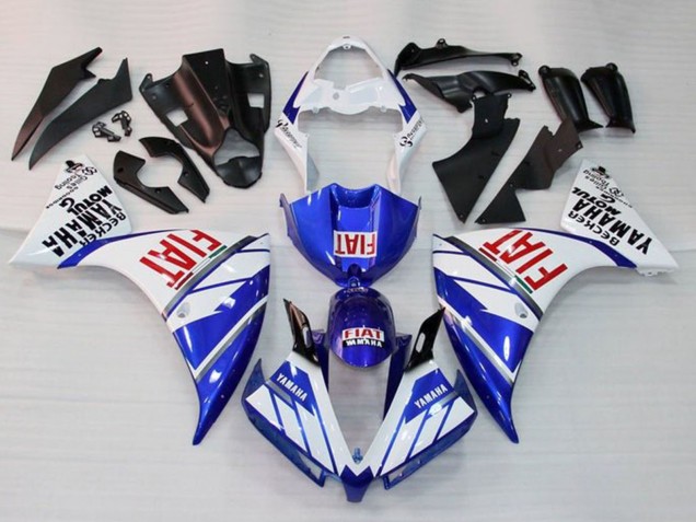 Carenado Moto Yamaha YZF 1000 R1 2012-2014 - Blanco Azul Rojo Fiat