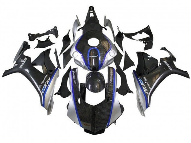 Carenados Moto Yamaha YZF 1000 R1 2015-2019 - Falso FibraCarbono Plata Azul R1M
