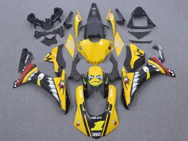 Carenados Moto Yamaha YZF 1000 R1 2015-2019 - Amarillo Rojo Tiburón