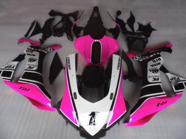 Carenados Moto Yamaha YZF 1000 R1 2015-2019 - Rosa Blanco Negro Brillante Motul YSP