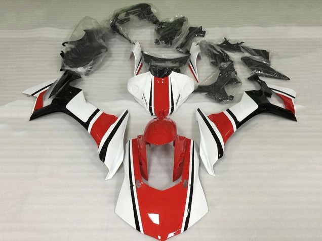 Carenados Moto Yamaha YZF 1000 R1 2020-2025 - Blanco Rojo Negro Brillante