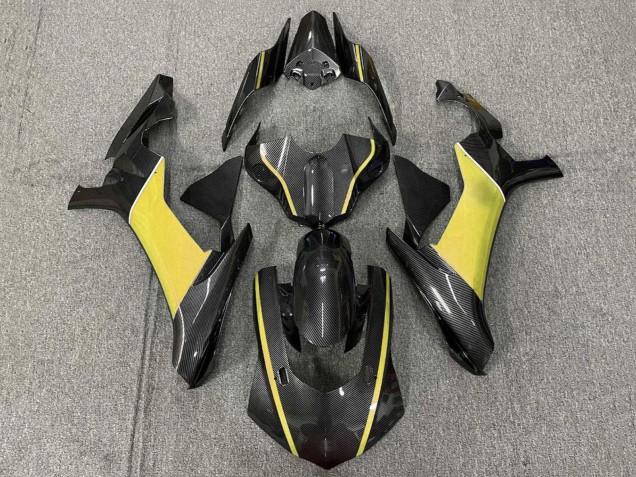 Carenados Moto Yamaha YZF 1000 R1 2020-2025 - Falso FibraCarbono Amarillo