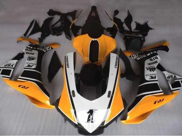 Carenados Moto Yamaha YZF 1000 R1 2020-2025 - Naranja Blanco Negro