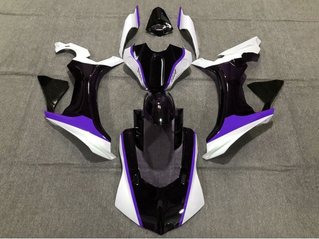 Carenados Moto Yamaha YZF 1000 R1 2020-2025 - Blanco Púrpura Negro Brillante