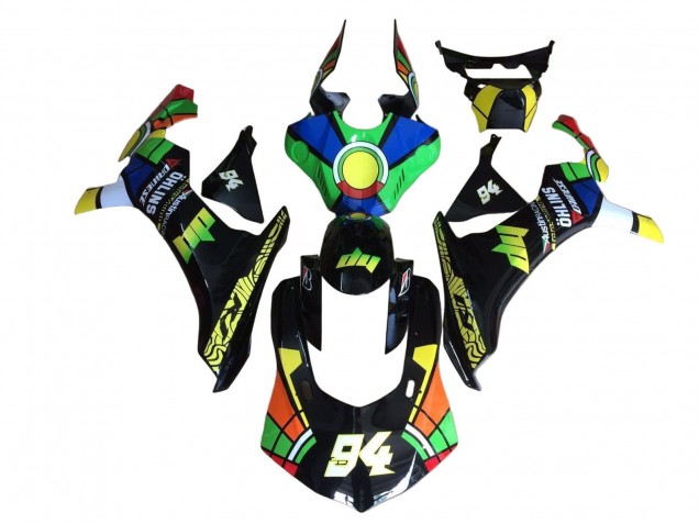 Carenados Moto Yamaha YZF 1000 R1 2020-2025 - Azul Verde Amarillo Rojo Negro RuedaColores 94