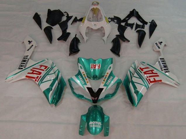 Carenados Moto Yamaha YZF 1000 R1 2007-2008 - Blanco Verde Rojo Fiat